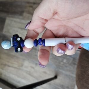Blue and White Decorative Pen
